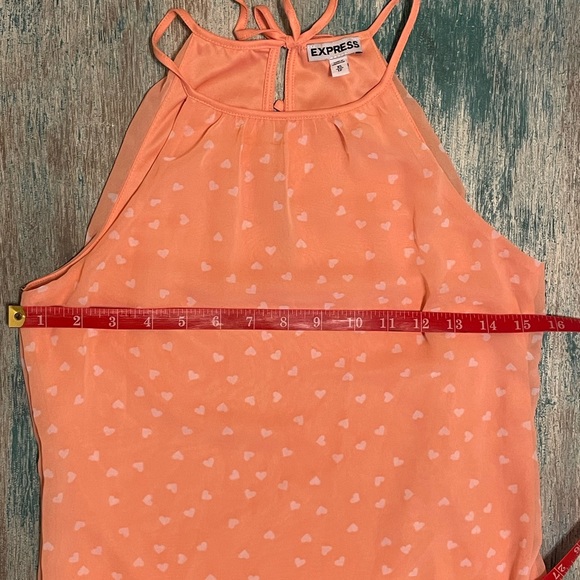 Express XS Peach/Heart Pattern Tank 🍑 🤍 - Picture 5 of 5